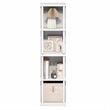 Furinno FLEXI 4-Cube Bookcase with DIY Stackable & Separable. White