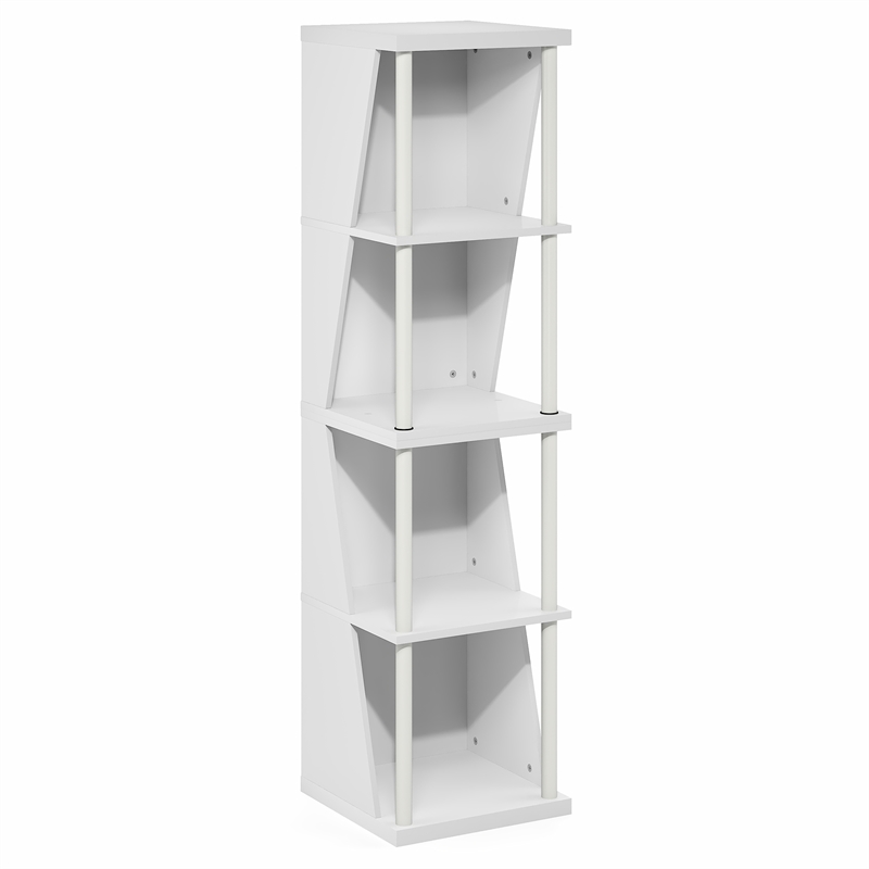Furinno FLEXI 4-Cube Bookcase with DIY Stackable & Separable. White