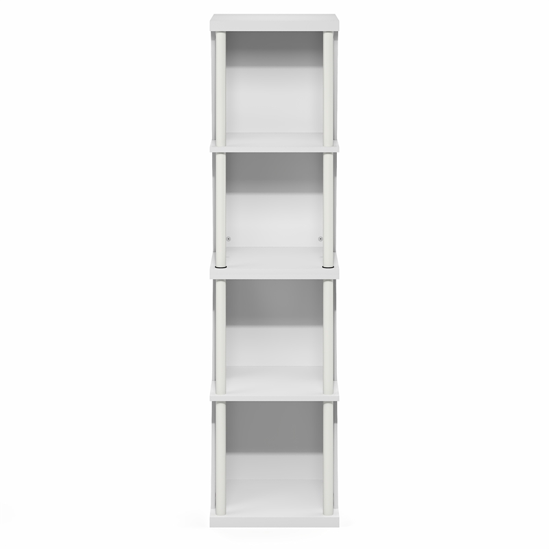 Furinno FLEXI 4-Cube Bookcase with DIY Stackable & Separable. White