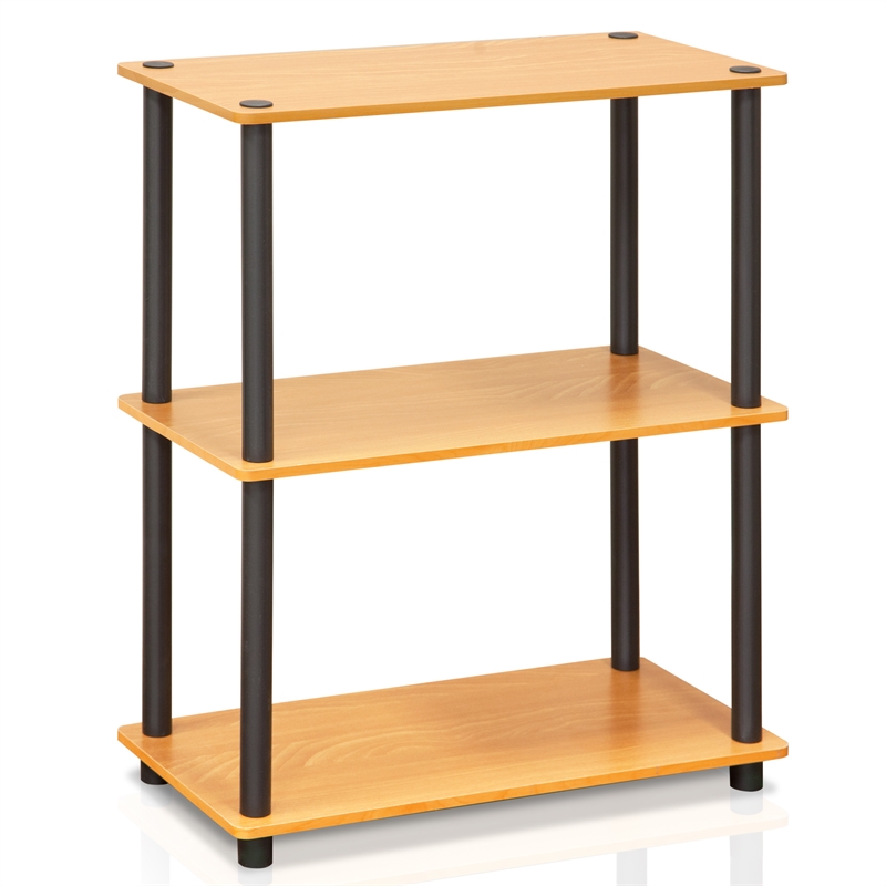 Furinno Turn-N-Tube 3-Tier Toolless Closet Organizers/Storage. Light Cherry