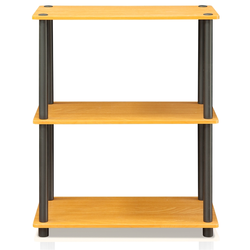 Furinno Turn-N-Tube 3-Tier Toolless Closet Organizers/Storage. Light Cherry
