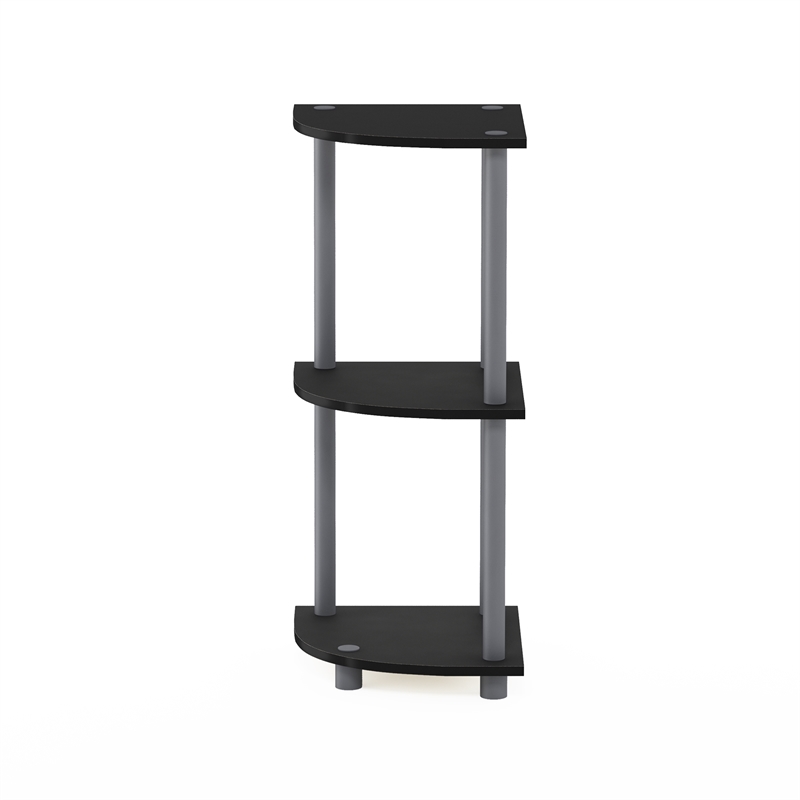 Furinno Turn-N-Tube 3-Tier Toolless Corner Closet Organizers/Storage. Black