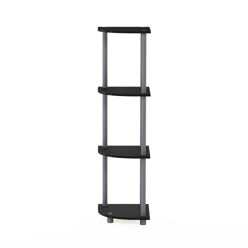 Furinno Turn-N-Tube 4-Tier Toolless Corner Closet Organizers/Storage. Black