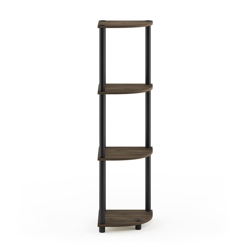 Furinno Turn-N-Tube 4-Tier Corner Closet Organizers. Columbia Walnut