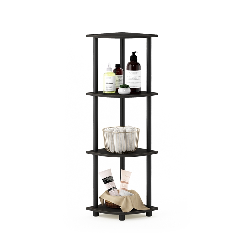 Furinno Turn-N-Tube 4-Tier Toolless Corner Closet Organizers. Espresso