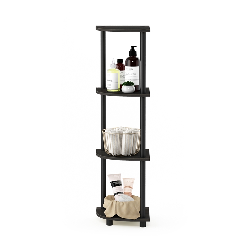 Furinno Turn-N-Tube 4-Tier Toolless Corner Closet Organizers. Espresso