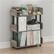 Furinno TURN-N-TUBE 3-Tier Rounded Corner Top Edges Bookcases. French Oak