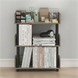 Furinno TURN-N-TUBE 3-Tier Rounded Corner Top Edges Bookcases. French Oak