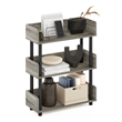Furinno TURN-N-TUBE 3-Tier Rounded Corner Top Edges Bookcases. French Oak