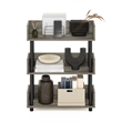 Furinno TURN-N-TUBE 3-Tier Rounded Corner Top Edges Bookcases. French Oak