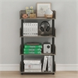 Furinno TURN-N-TUBE 4-Tier Rounded Corner Top Edges Bookcases. French Oak