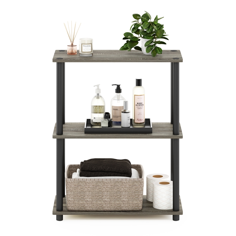 Furinno Turn-N-Tube 3-Tier Toolless Closet Organizers/Storage. French Oak