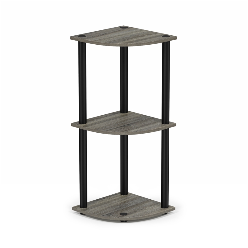 Furinno Turn-N-Tube 3-Tier Corner Closet Organizers/Storage. French Oak