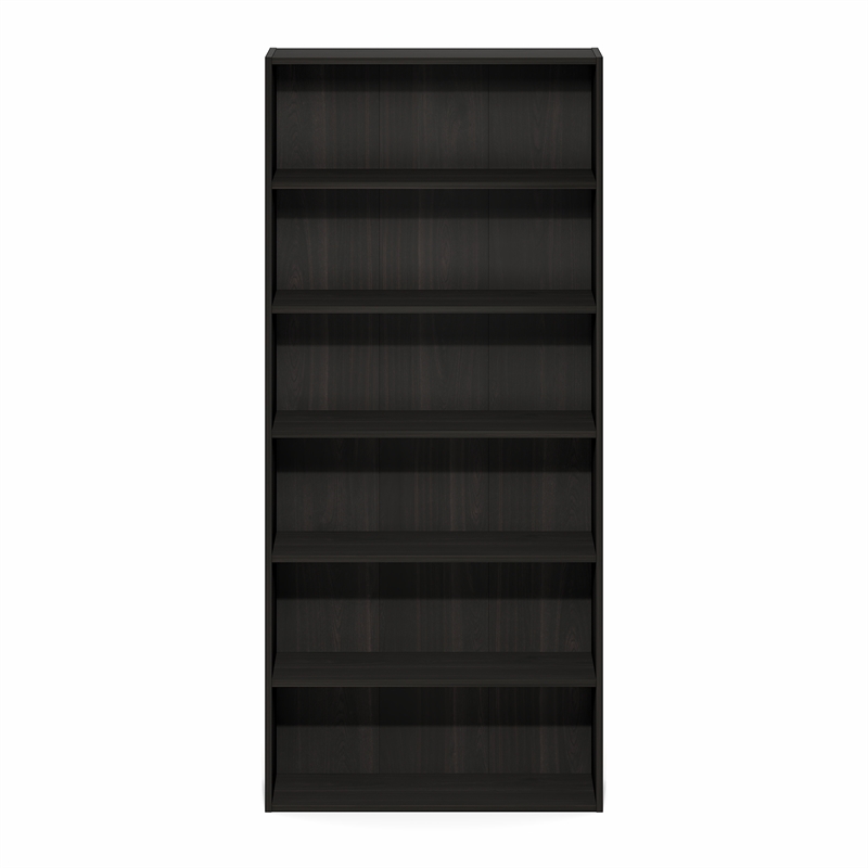 Furinno BASIC 6-Tier Open Shelf Cube Storage Organizer. Espresso
