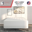Premium Lev-R-Lock Bed Frame Twin/Full/Queen/Cal King/E. King with 6 Glides