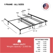 Premium Lev-R-Lock Bed Frame Twin/Full/Queen/Cal King/E. King with 6 Glides