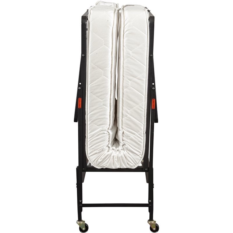 Hollywood Rollaway with Twin Memory Foam Mattress in White