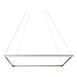 VONN Atria 39&quot Square Adjustable ETL Certified Integrated LED Chandelier Silver