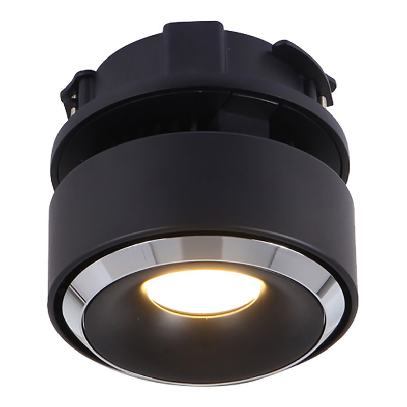 VONN Adjustable Aluminum ETL Commercial Grade LED Flush Mounted Downlight Black
