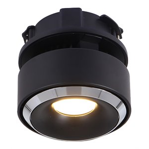 VONN Adjustable Aluminum ETL Commercial Grade LED Flush Mounted Downlight Black