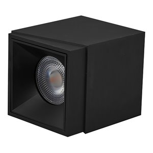 VONN 3.25&quot Aluminum ETL Commercial Grade LED Surface Mounted Downlight in Black
