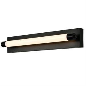 Procyon 24&quot ETL Certified Integrated LED Bathroom Lighting Fixture in Black