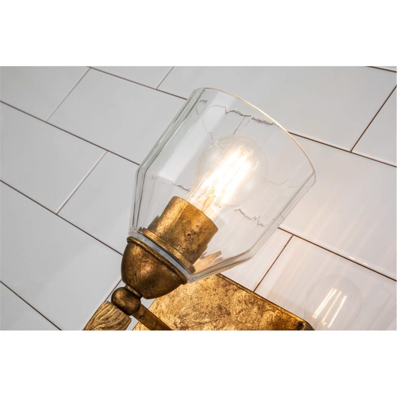 Lucas McKearn Felice 1-light Acorn-shaped Bath Vanity Light in Antique Gold