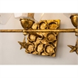 Lucas McKearn Star 3-light Transitional Metal Bath Vanity Light in Gold Leaf
