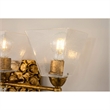 Lucas McKearn Star 3-light Transitional Metal Bath Vanity Light in Gold Leaf