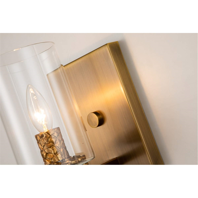 Lucas McKearn Bolivar 1-light Metal Bath Vanity Light in Antique Brass