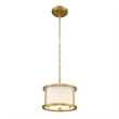 Lucas McKearn Lemuria 1-light Transitional Metal Mini Pendant in Gold Leaf