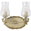 Lucas McKearn Trellis 2-light Metal Bath Vanity Light in Neutral Cream/Silver