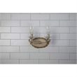 Lucas McKearn Trellis 2-light Metal Bath Vanity Light in Neutral Cream/Silver