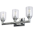 Lucas McKearn Rampart 3-light Metal Bath Vanity Light in Polished Chrome