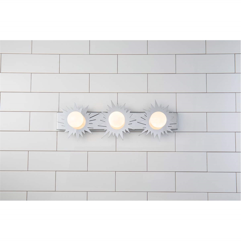 Lucas McKearn Soleil 3-light Metal Bath Vanity Light in Polished Chrome