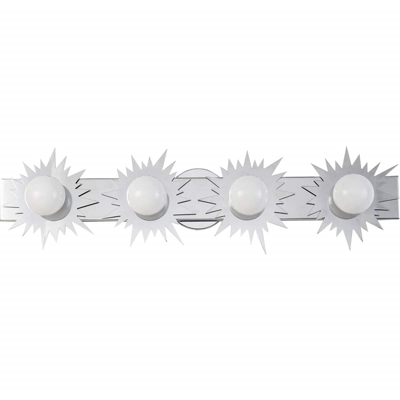 Lucas McKearn Soleil 4-light Metal Bath Vanity Light in Polished Chrome