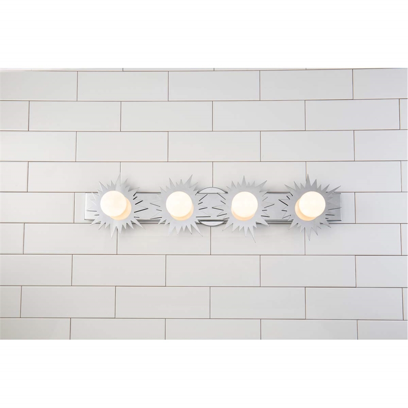Lucas McKearn Soleil 4-light Metal Bath Vanity Light in Polished Chrome