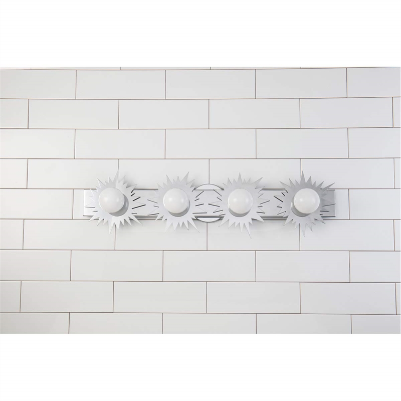 Lucas McKearn Soleil 4-light Metal Bath Vanity Light in Polished Chrome