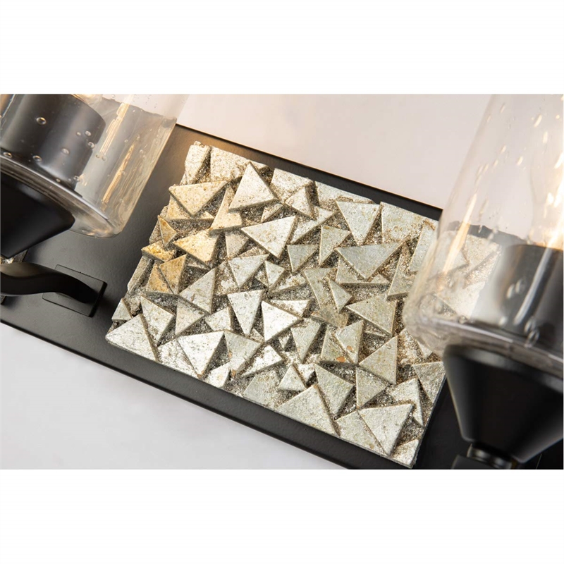 Lucas McKearn Bocage 3-light Metal Bath Vanity Light in Matte Black/Silver