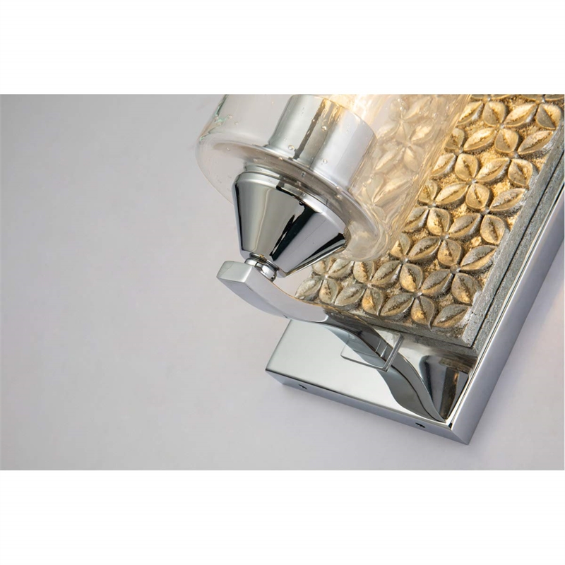 Lucas McKearn Arcadia 1-light Metal Bath Vanity Light in Polished Chrome/Silver
