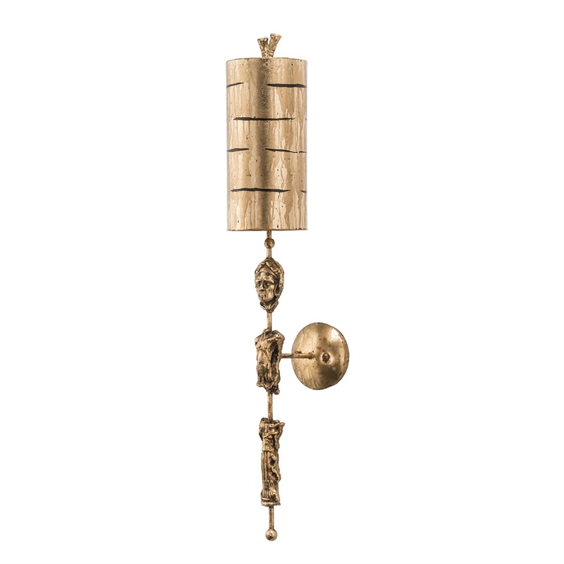 Lucas McKearn Fragment 1-light Traditional Resin Sconce in Gold Leaf