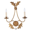 Lucas McKearn Sweet Olive 2-Light Resin Sconce in Distressed Gold