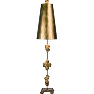 Lucas McKearn Fragment Traditional Resin Table Lamp in Gold Leaf