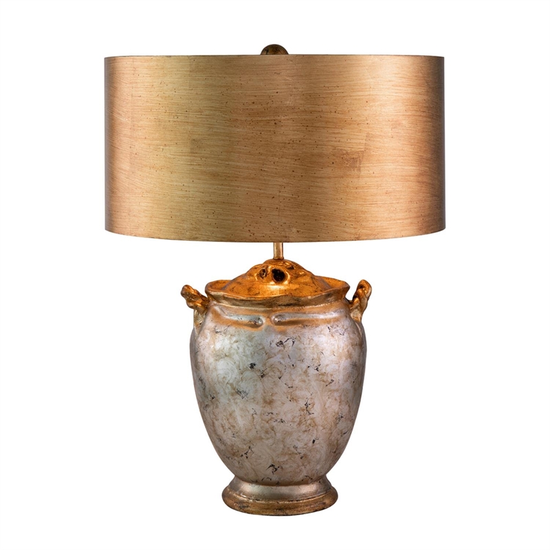 Lucas McKearn Jackson Traditional Metal Table Lamp in Antique Silver/Gold