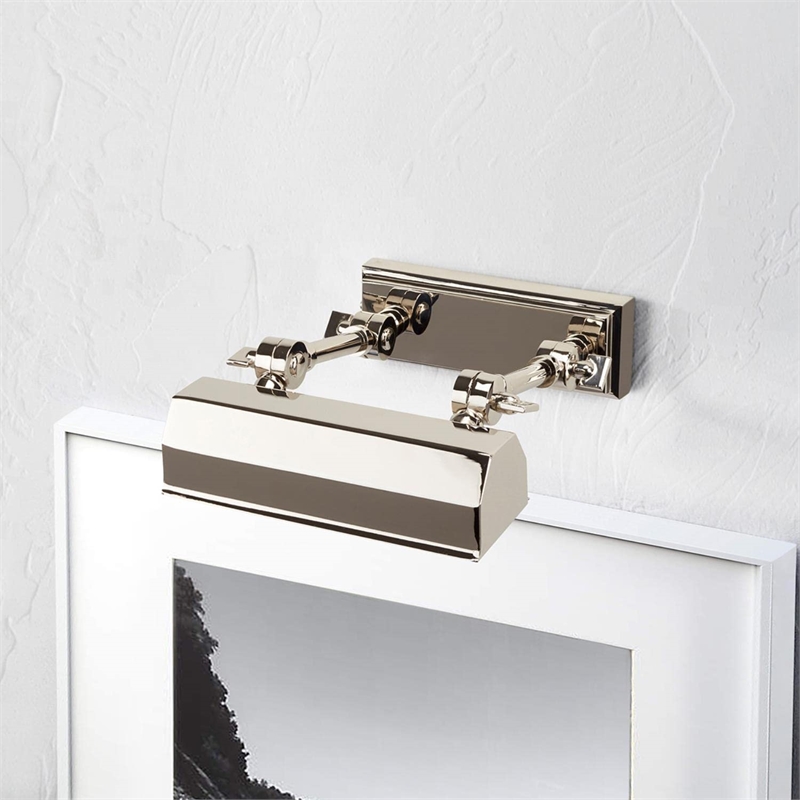 Lucas McKearn Chawton 1-Light Small Metal Wall Sconce in Polished Nickel