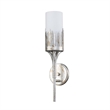Lucas McKearn Manor 1-Light Transitional Metal Wall Sconce in Silver