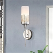 Lucas McKearn Manor 1-Light Transitional Metal Wall Sconce in Silver