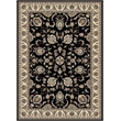 Radici USA Alba Traditional Oriental Black Polypropylene Area Rug 7'9
