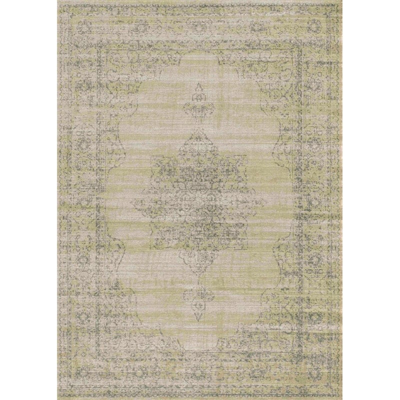 Radici USA Colosseo Traditional Medallion Beige Rectangular Polypropylene Area Rug 7'10