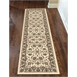 Radici USA Alba Traditional Oriental Ivory Polypropylene Runner Rug 2'2